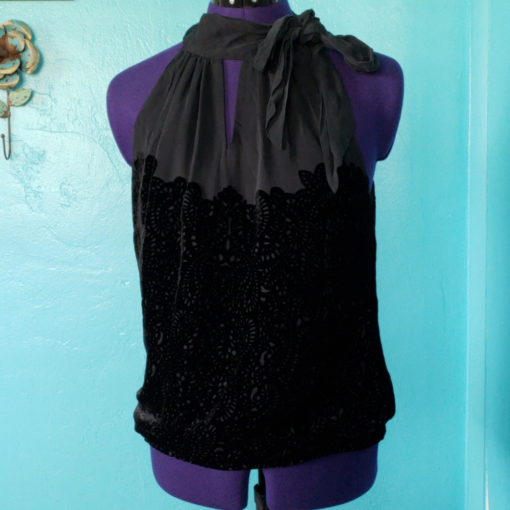 WHBM Cinched Tie Shirt